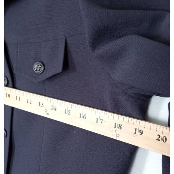 Graphic Mode Jacket Blazer Women US Large Black Lined Decorative Button - Picture 6 of 9